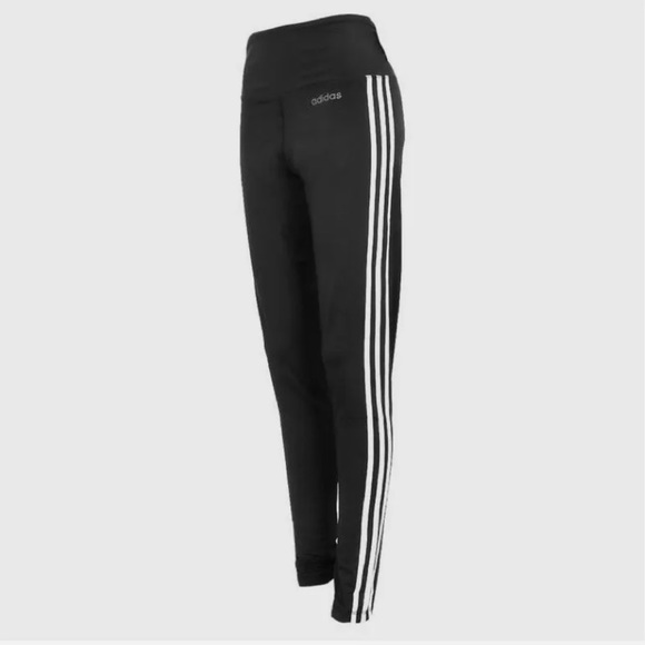 Adidas Three Stripe High-Waisted Leggings, Black - Medium - Picture 3 of 8